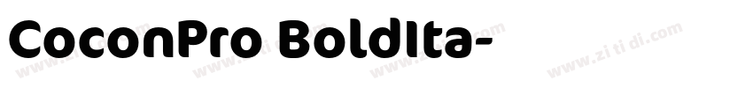 CoconPro BoldIta字体转换